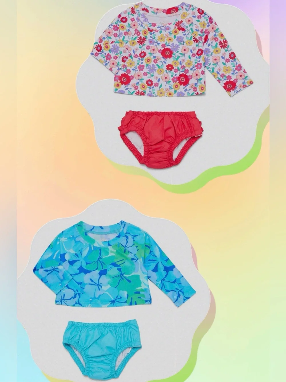 2 L/S Swim Diaper Sets